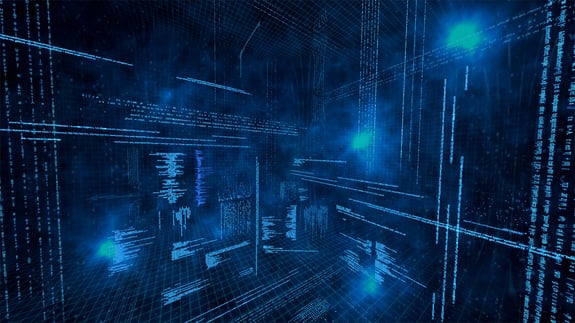 An illustration of virtual data, as a concept of how educational companies can innovate