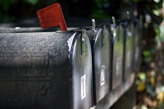 postal boxes in a row